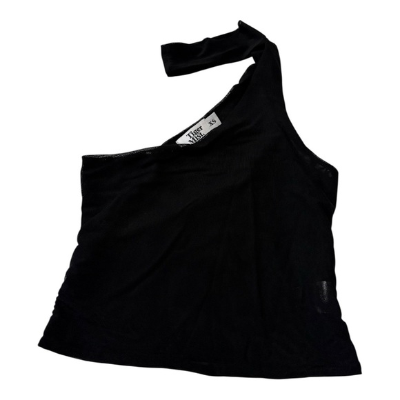 Tiger Mist Black Asymmetrical Sleeveless Tank - Picture 1 of 5